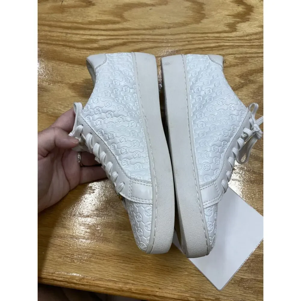 Michael Kors Colby Athletic Sneaker Women's 6 M White Leather Lace Up Low Top - Picture 6 of 9